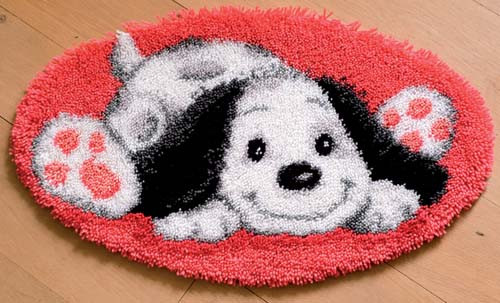 White dog Latch Hook Rug Kit | MariesCrossStitch.co.uk