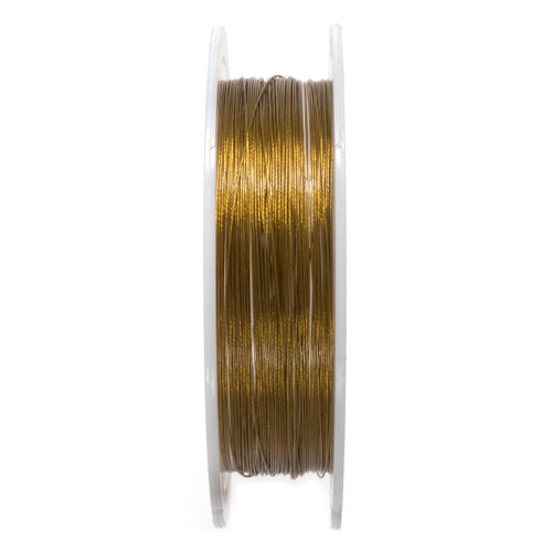 Coated Bead Wire Gold 12m x 0.3mm - MariesCrossStitch.co.uk