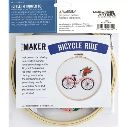 Bicycle Ride Freestyle Embroidery Kit By Leisure Arts