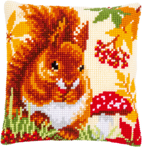 Squirrel in Autumn Chunky Cross Stitch Kit by Vervaco ...