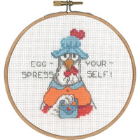 Egg-Spress Counted Cross Stitch Kit by Permin