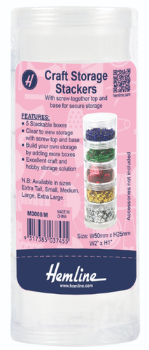 Medium Size Craft Storage Stackers Set of 5 - MariesCrossStitch.co.uk