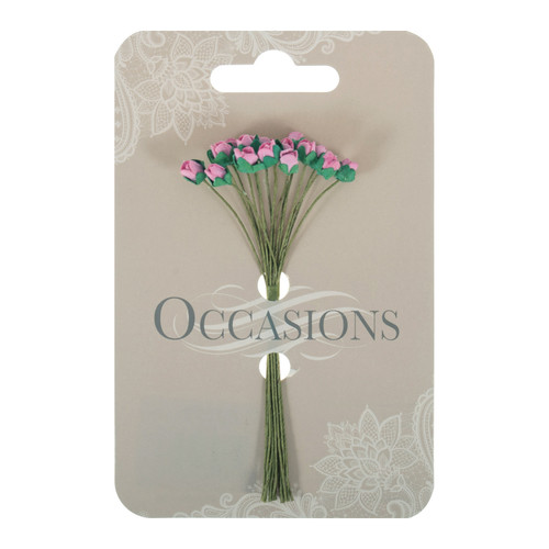 Spray Paper Roses Spray: Rose Buds: Paper: 3mm: Pack of 24: Pink by Occasions ...