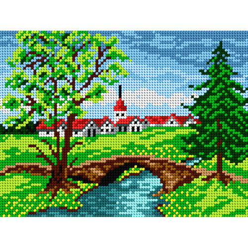 Spring Bridge Tapestry Canvas Only by Orchidea - MariesCrossStitch.co.uk