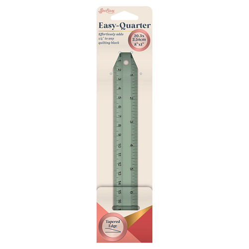 Quaff Ruler Quilting Ruler: Easy-Quarter: 8 x 1in