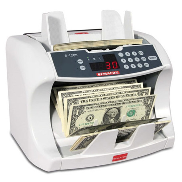 Semacon S-1215 Bank Grade Currency Counter (UV, CF)