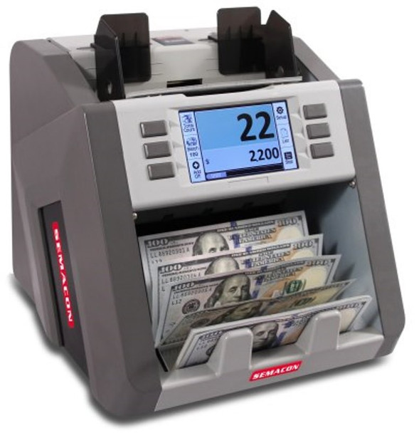 Semacon S-2200  1-Pocket Currency Discriminator / Mixed Money Counter