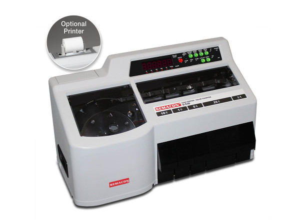 Semacon S-530 Coin Counter/Sorter/Bagger w/Printer
