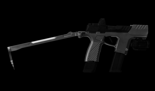 JL Billet Reaper SIG P365 Chassis unfolded, Billet 7075 PDW Chassis