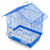 Pitched Roof Bird Cage 15" x 12" x 9" White / Green / Pink / Blue/ Purple