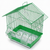 Pitched Roof Bird Cage 15" x 12" x 9" White / Green / Pink / Blue/ Purple