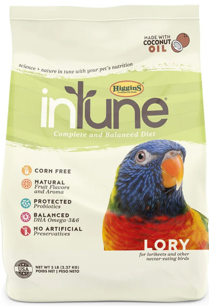 Intune Lory for lorikeets and other nectar-eating birds 5 lb
