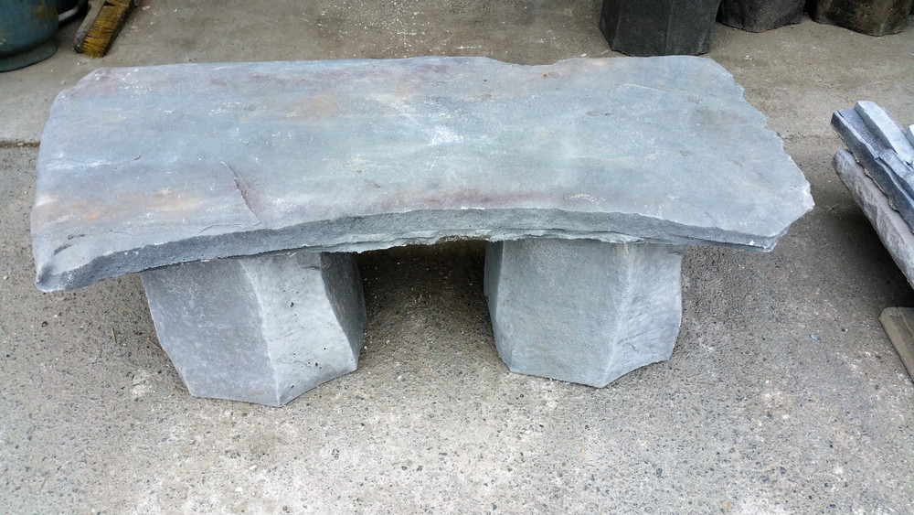 Garden bench, concrete garden bench, exterior bench