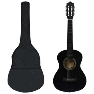 8 Piece Classical Guitar Beginner Set Black 1/2 34" A949-70127
