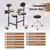 Electric Drum Set Foldable Drum Kit with 10 Demos and USB MIDI and 2 Drumsticks B593-MU10122