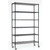 Heavy Duty 6-Shelf Adjustable Metal Shelving Rack with Casters Q280-NTADBKCH198421