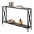 Weathered Grey Wood Console Sofa Table with Bottom Shelf and Metal Frame Q280-WGLRCT159857581