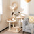 4-in-1 Large Wooden Cat Tower with Space Capsule Nest for Indoor Cats B593-PV10111