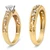14K Yellow Gold Plated .925 Sterling Silver 1/5 Cttw Diamond Art Deco Style Engagement Ring Bridal  N162-022870R500