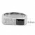 DA252 - High polished (no plating) Stainless Steel Ring with AAA Grade CZ  in Black Diamond A874-DA252