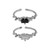 Geometry CZ Rectangle 925 Sterling Silver Adjustable Rings R866-HFH_661750943816