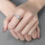DA233 - High polished (no plating) Stainless Steel Ring with AAA Grade CZ  in Clear A874-DA233