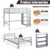 Twin Over Twin Loft Bunk Bed with Bookcase-Dark Brown B593-HU10042+