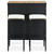Bar Set Black PE rattan Standard Bar Set Rectangular A949-313473