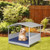 Wicker Dog House with Waterproof Roof and Washable Cushion Cover-Navy - Color: Navy D681-HW71320NY
