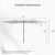15 Feet Double-Sized Patio Umbrella with Crank Handle and Vented Tops-Beige - Color: Beige D681-NP11129BE