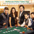 Portable 84 x 42 Inch 10-Player Foldable Padded Poker Table Top-Blue B593-UY10156