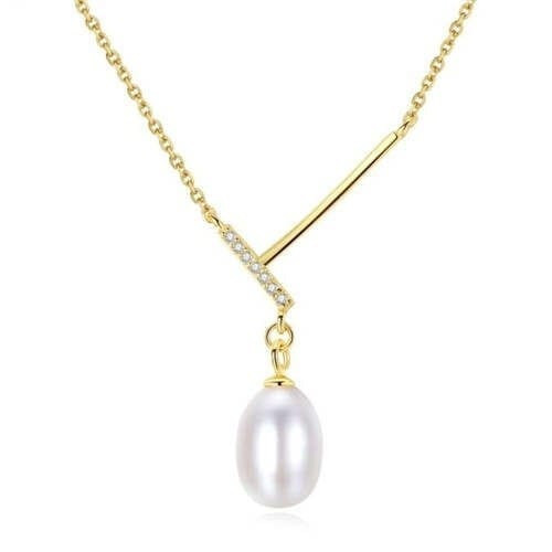 Unique Design Wholesale 925 Sterling Silver Jewelry Pearl Pendant Necklace - White A392-sine0110