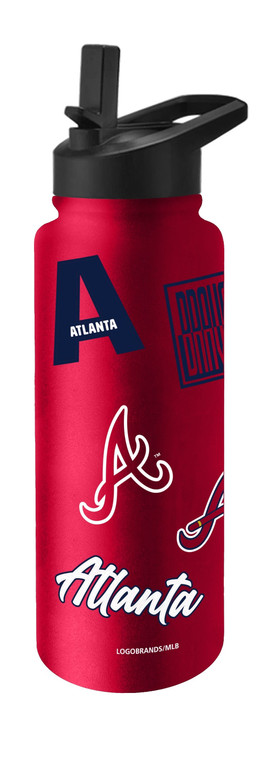 Atlanta Braves Quencher Bottle 34oz Stainless Steel Dreamweave Z157-9738156605