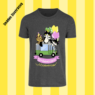 Playera Unisex 5to Aniversario Gris (Recolección en Evento)