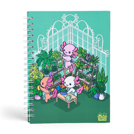 Libreta Ajolotes Invernadero Hoja Rayada