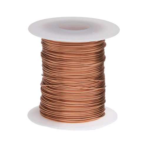 Bare Copper Wire, Buss Wire, 24 AWG, Natural - 7 Spool Sizes