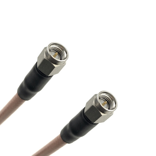 RG-400 Coaxial Cable Assembly with SMA (Male) to SMA (Male) Connectors, 50 Ohm Impedance, 13 Lengths Available