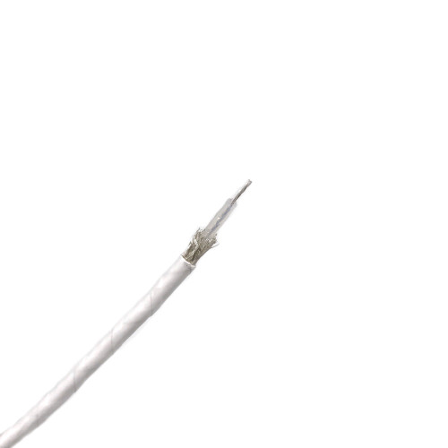 RG-188A/U Coaxial Cable, Single-Shielded, 0.100" Diameter Coax with White PTFE Jacket, 8 Lengths Available