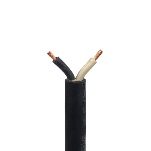 SJOOW Portable Cord, 2 Conductor 300V Power Cable, EPDM Wires with CPE Outer Jacket - 4 AWGs and 7 Lengths Available