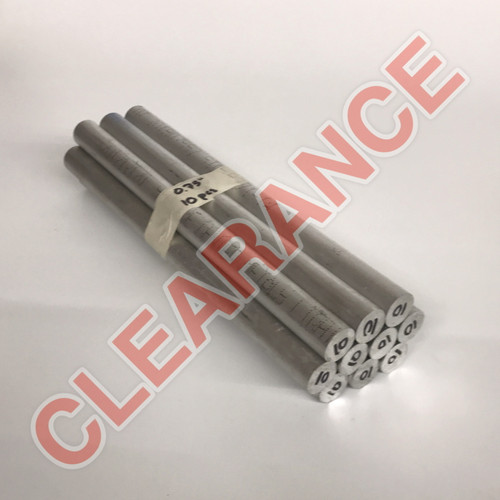 Aluminum Round Rod, 3/4" Diameter, 6061 General-Purpose, T6511 Mill Stock, 10" Length, x10 Piece Lot