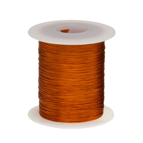 Magnet Wire, Enameled Copper Wire, 28 AWG, 0.0142" Diameter, 200°C, Natural