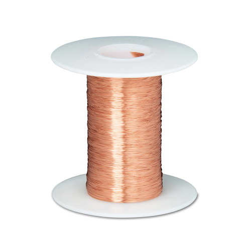 Bare Copper Wire, Buss Wire, 18 AWG, 100' Length, 0.0403 Diameter, Natural