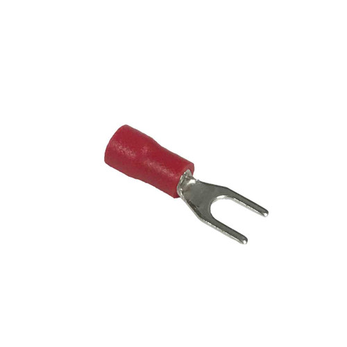 100 pcs 22-18 Gauge Red Spade Fork Electrical Wire Terminals #6 Stud 