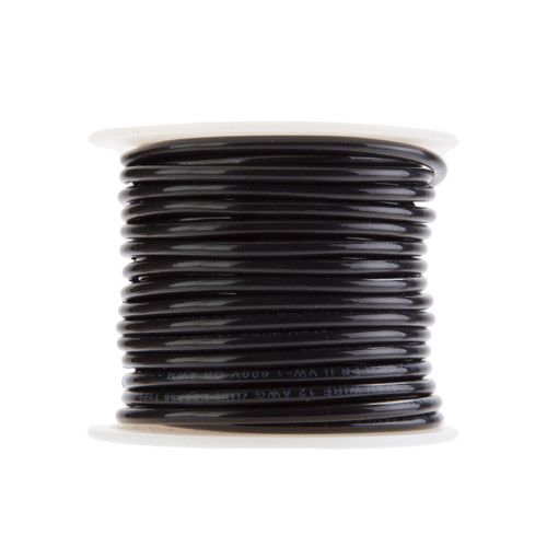 Hook Up Wire, 12 AWG, 600V-THHN - Stranded or Solid, 4 Colors & 5