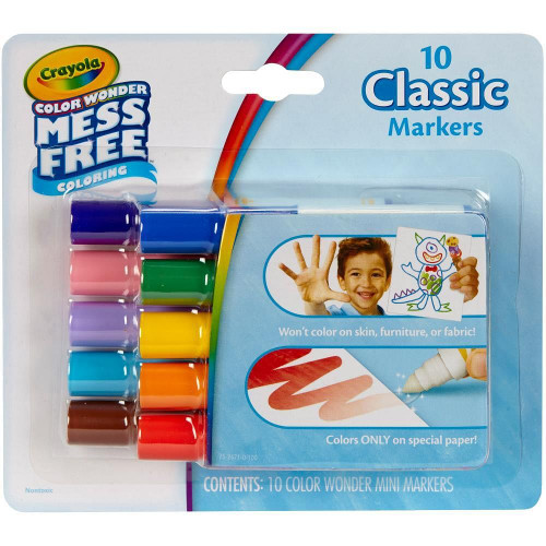 Crayola Color Wonder Mini Markers 10/Pkg-Classic N274-FC01224714
