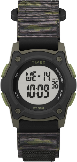 Timex TW7C77500 Kid's Digital 35mm Green Camo Fastwrap   Fabric Strap Watch G818-TW7C77500