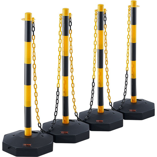 VEVOR Adjustable Traffic Delineator Post Cones, 4 Pack, Traffic Safety Delineator Barrier with Fill E415-HHTCJTJSZ34YZ2TKMV0