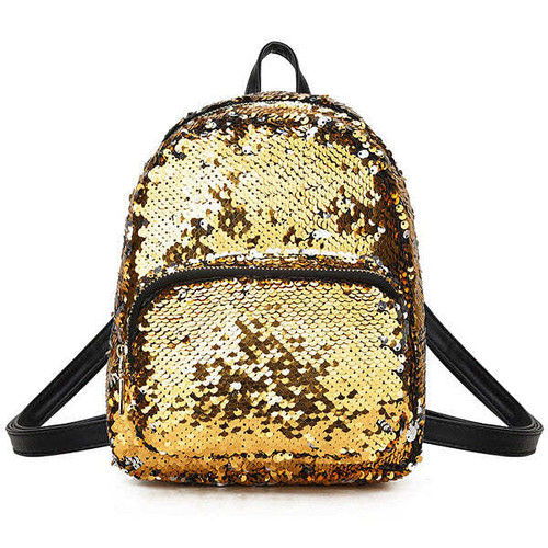 COLOR: GOLD - Let it Twinkle Sequin Backpack Pretty and Practical K290-13650646204451