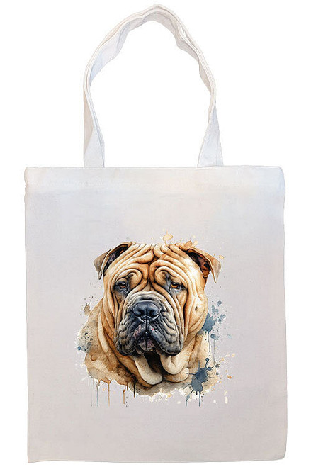 Shar-Pei Canvas Tote Bag Style2 S528-Tote-SHP-ST2