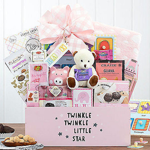 Hello Baby: Baby Girl Gift Basket Z954-WC-505